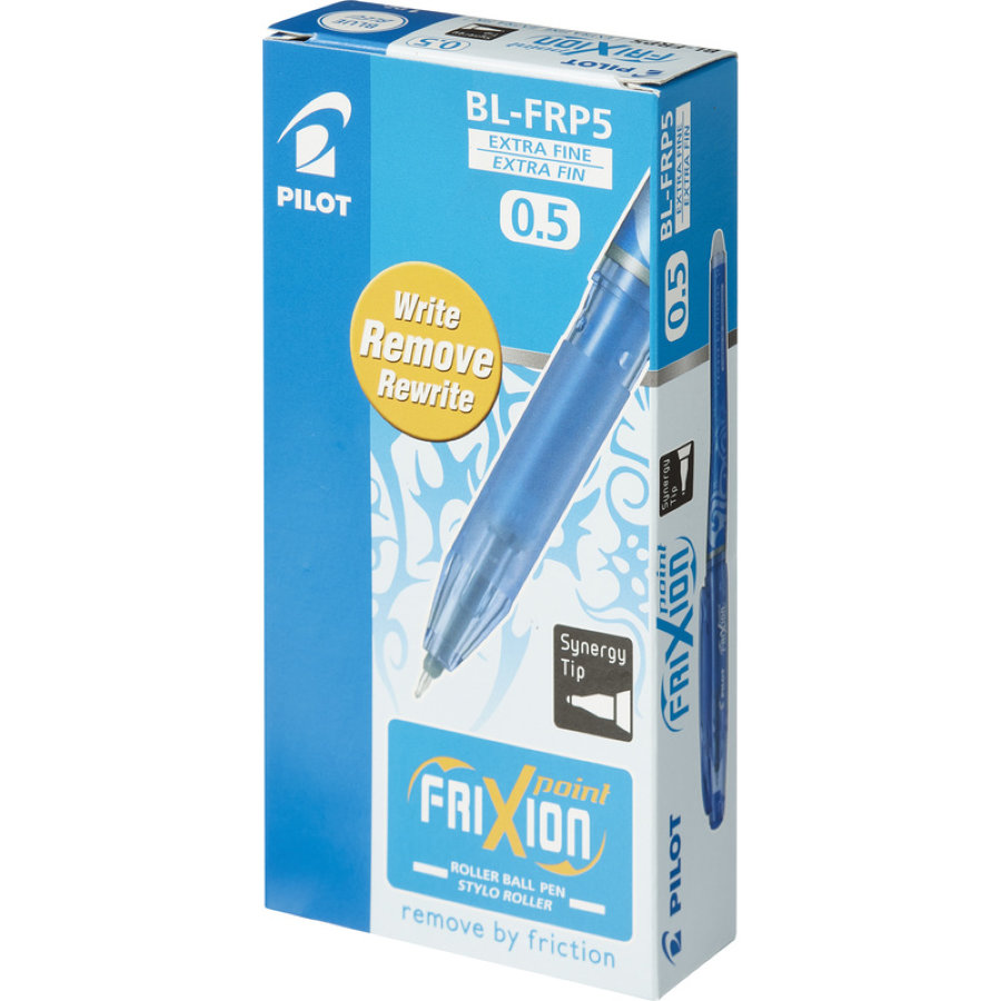 Ручка гелевая Pilot BL-FRP5 Frixion Рoint, 0,5мм, с резиновым упором, синяя