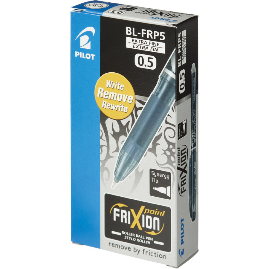 Ручка гелевая Pilot BL-FRP5 Frixion Рoint, 0,5мм, с резиновым упором, черная