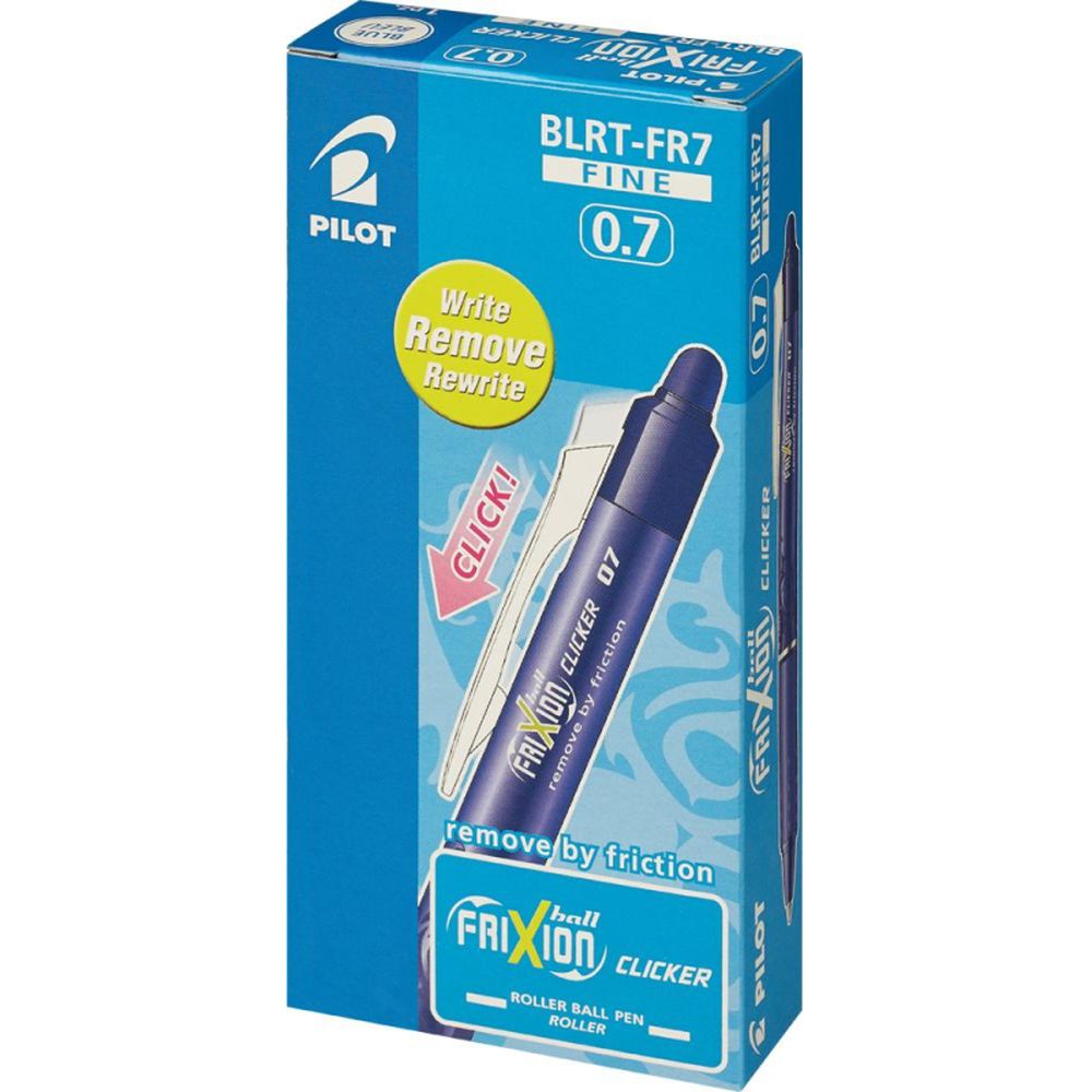 Ручка гелевая Pilot BLRT-FR7 Frixion Clicker, 0,7мм, автомат, синяя