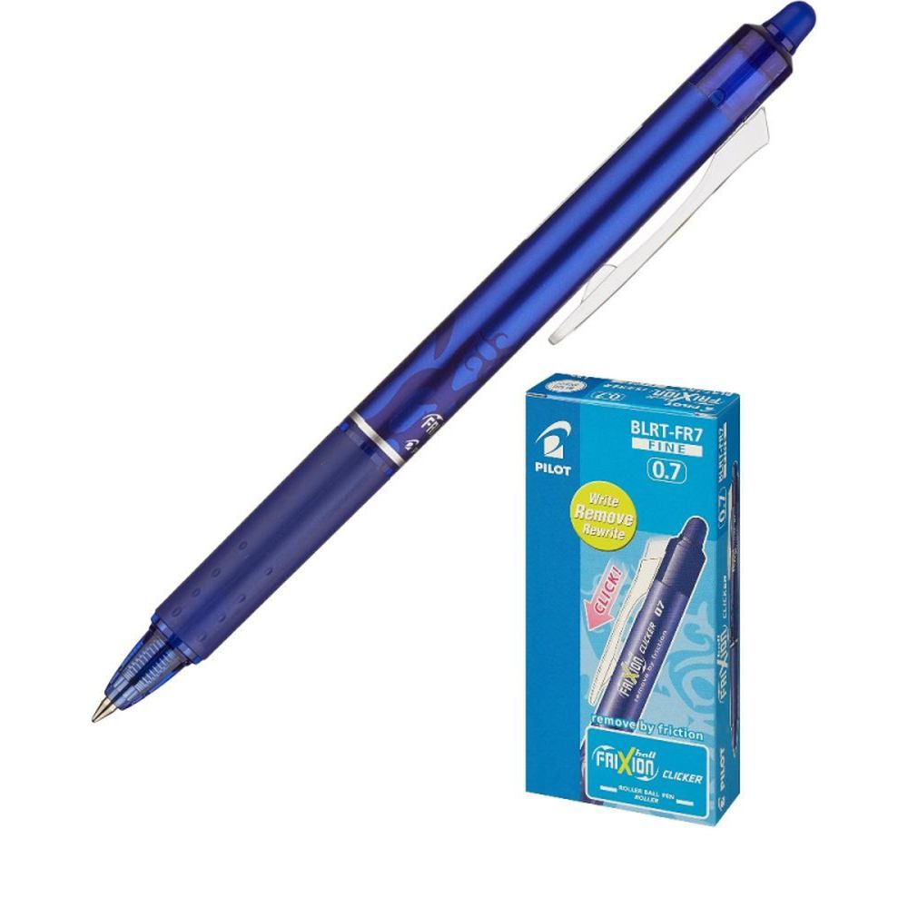Ручка гелевая Pilot BLRT-FR7 Frixion Clicker, 0,7мм, автомат, синяя