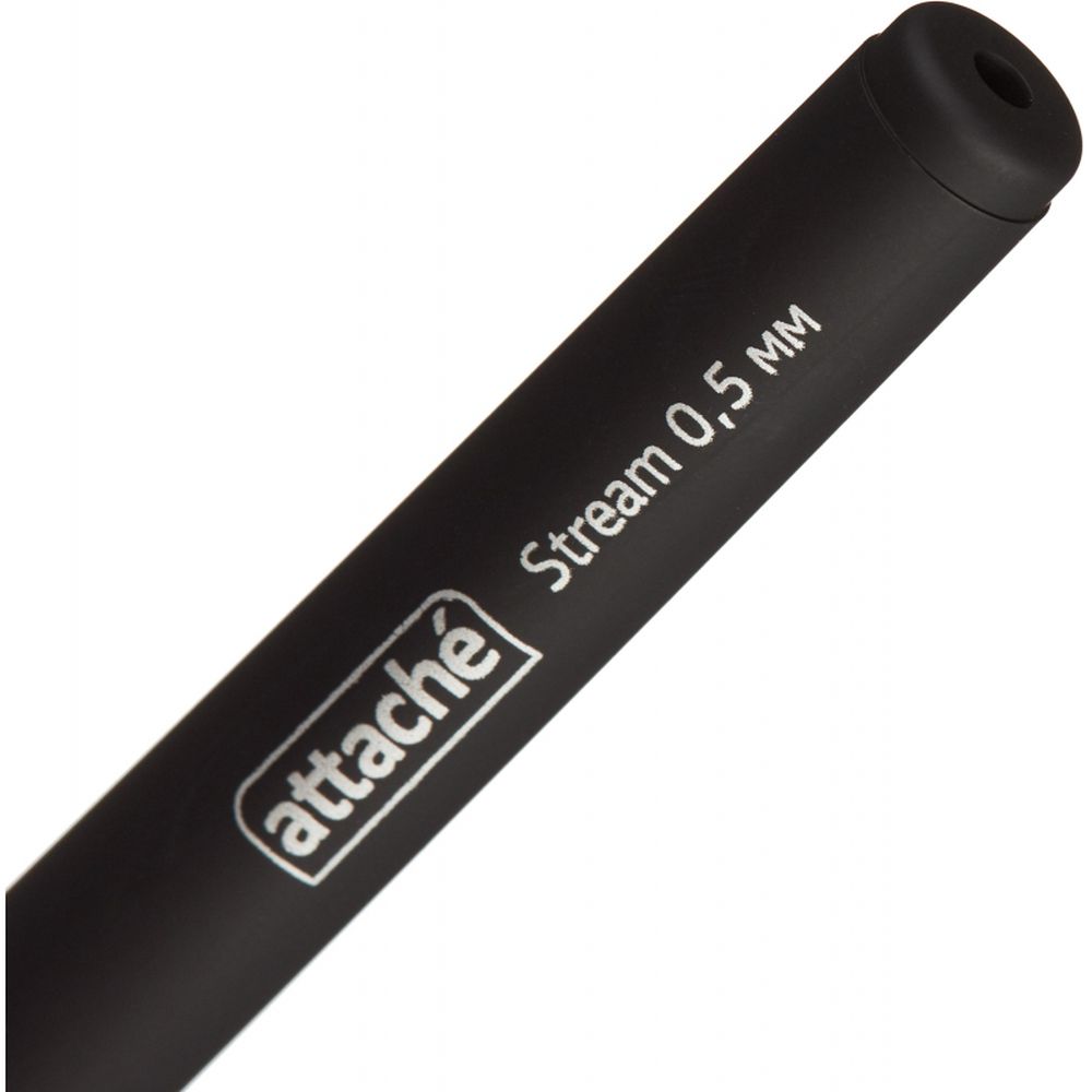 Ручка гелевая, 0,5мм, нубуковый корпус, металлический клип, черная