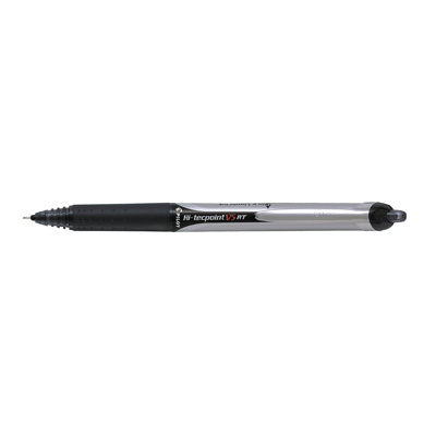 Ручка-роллер Pilot BXRT-V5-B Hi-Tecpoint, 0,5мм, автомат, с жидкими чернилами, толщина линии 0,25мм, черная