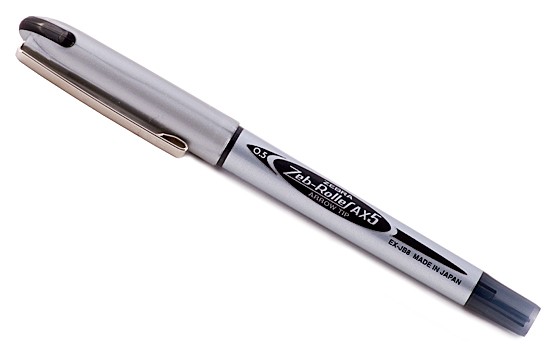 Ручка-роллер Zebra AX5, 0,5мм, черная