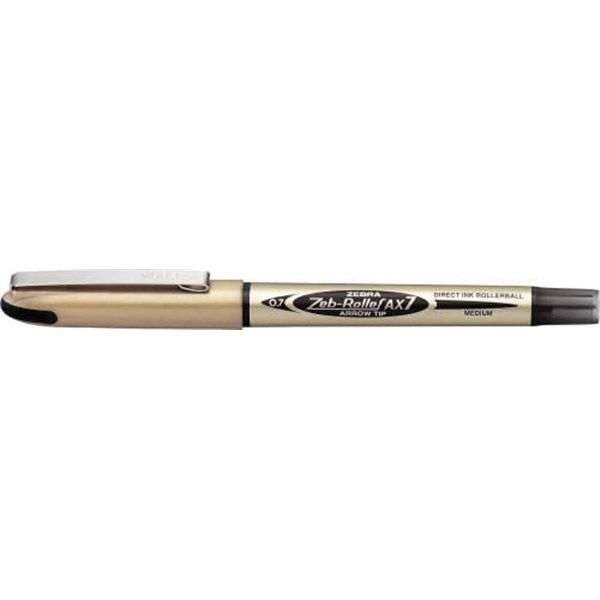 Ручка-роллер Zebra AX7, 0,7мм, черная