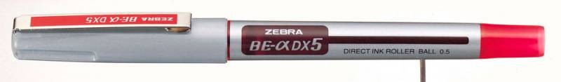 Ручка-роллер Zebra DX5, 0,5мм, красная