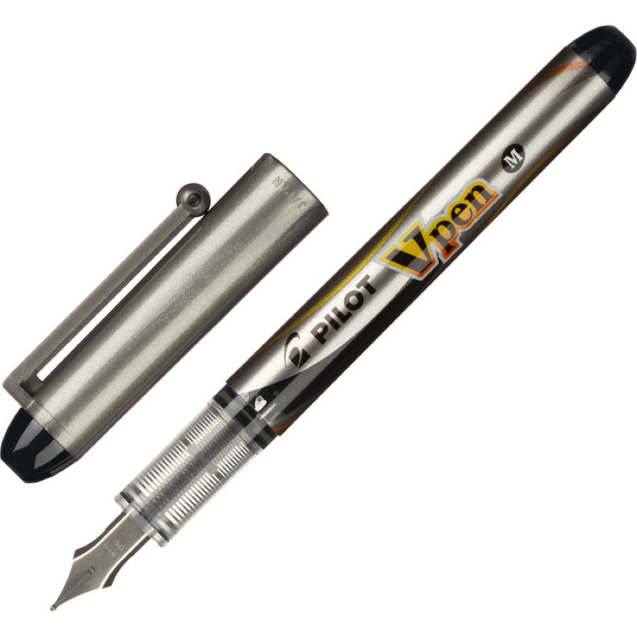 Ручка перьевая PILOT SVP-4M V-Pen, серый корпус, черная 