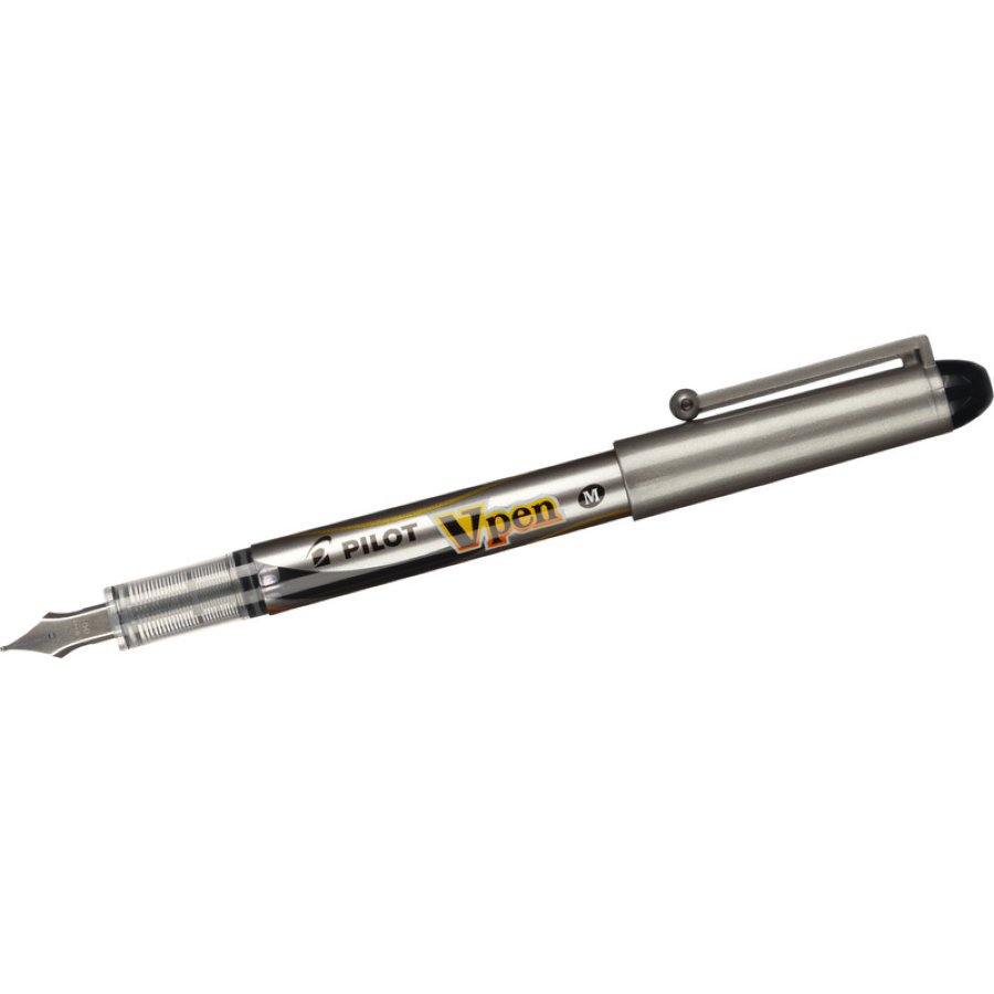 Ручка перьевая PILOT SVP-4M V-Pen, серый корпус, черная 