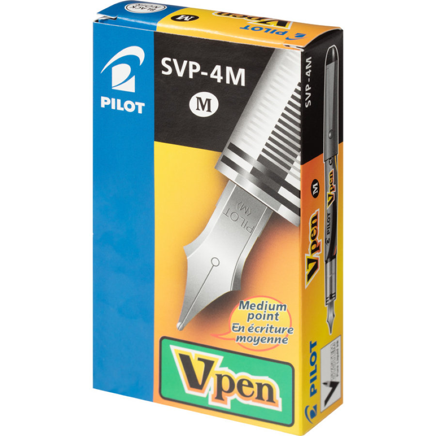 Ручка перьевая PILOT SVP-4M V-Pen, серый корпус, черная 