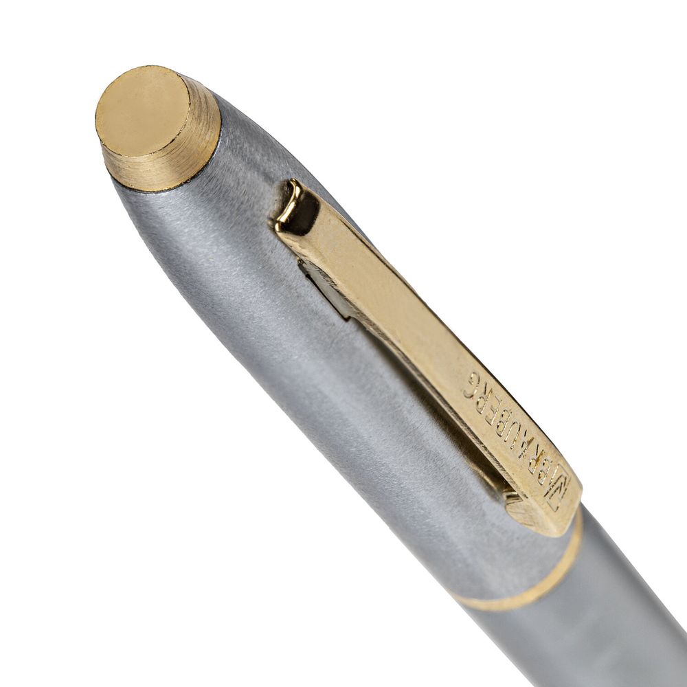 Набор ручек подарочных BRAUBERG Brioso, СИНИЕ, 2 шт.: шариковая, перьевая, серебистые с золотистым