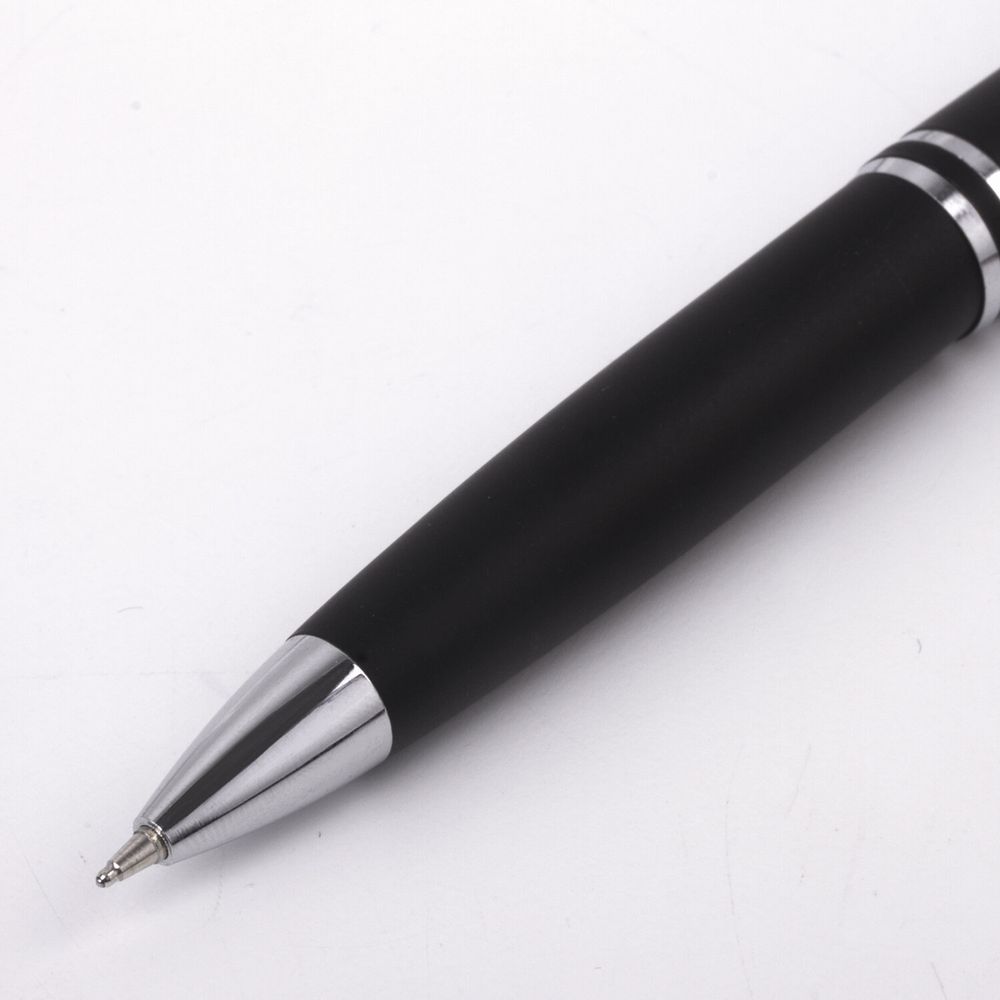 Набор ручек подарочных BRAUBERG Duetto, СИНИЕ, 2 шт.: шариковая, перьевая, черный с хромированными деталями