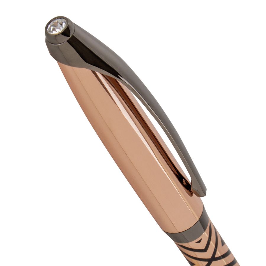 Ручка подарочная шариковая GALANT "DECORO", корпус розовое золото, детали оружейный металл, узел 0,7 мм, синяя