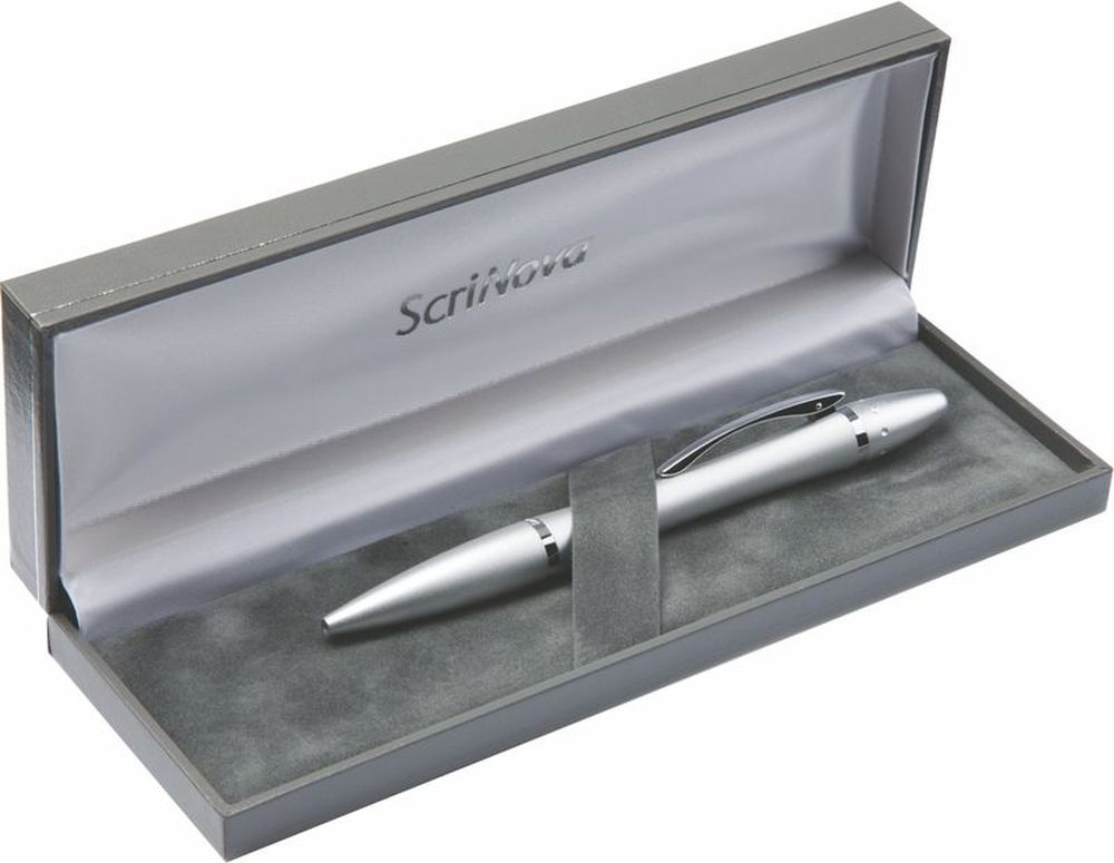 Ручка шариковая Scrinova Premium Lady, нержавеющая сталь, в подар. упак.