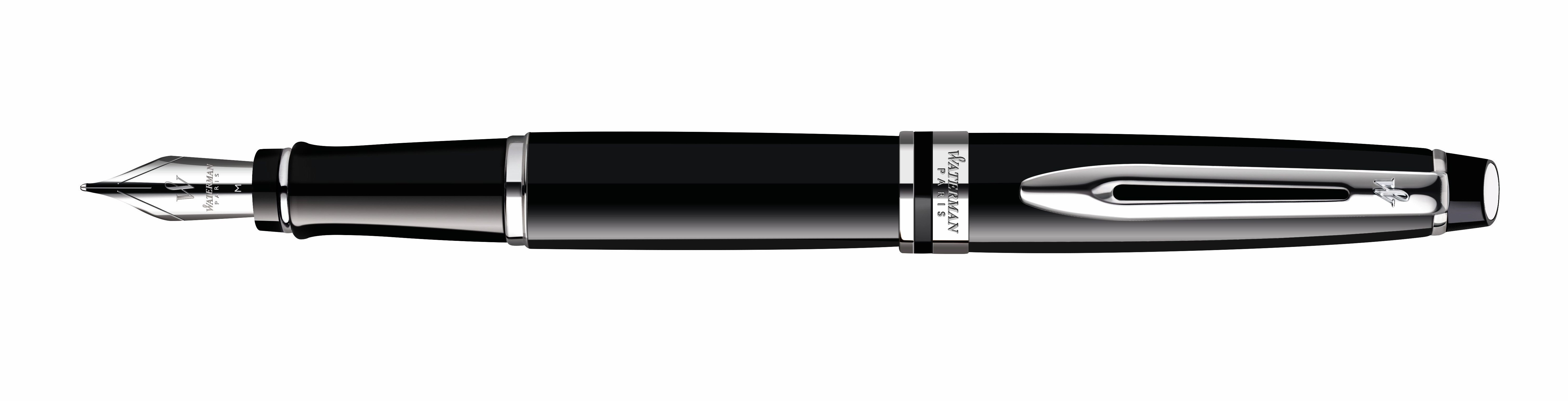 Ручка перьевая Waterman Expert 3 (S0951740) Black CT (F) чернила: синий перо нержавеющая сталь палладиевое покрытие