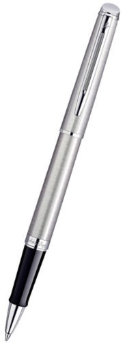 Ручка роллер Waterman Hemisphere (S0920450) Steel CT (F) чернила: черный нержавеющая сталь хром