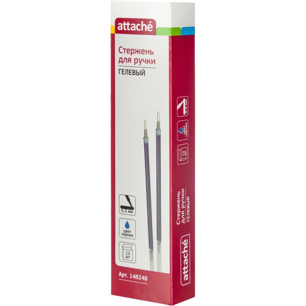 Стержень гелевый Attache, 139мм, 0,7мм, синий
