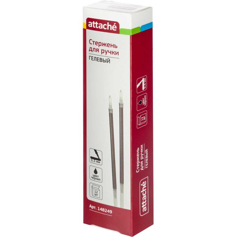 Стержень гелевый Attache, 139мм, 0,7мм, черный