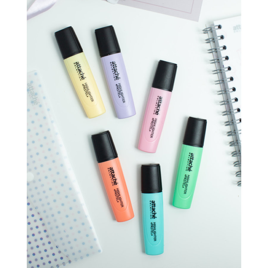 Набор текстовыделителей Attache Selection Pastel  (толщина линии 1-5 мм, 6 цветов) 