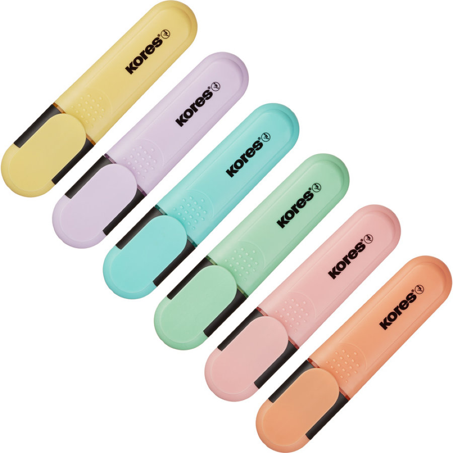Набор текстовыделителей Kores Bright Liner Plus (толщина линии 0.5-5 мм, 6 цветов) 