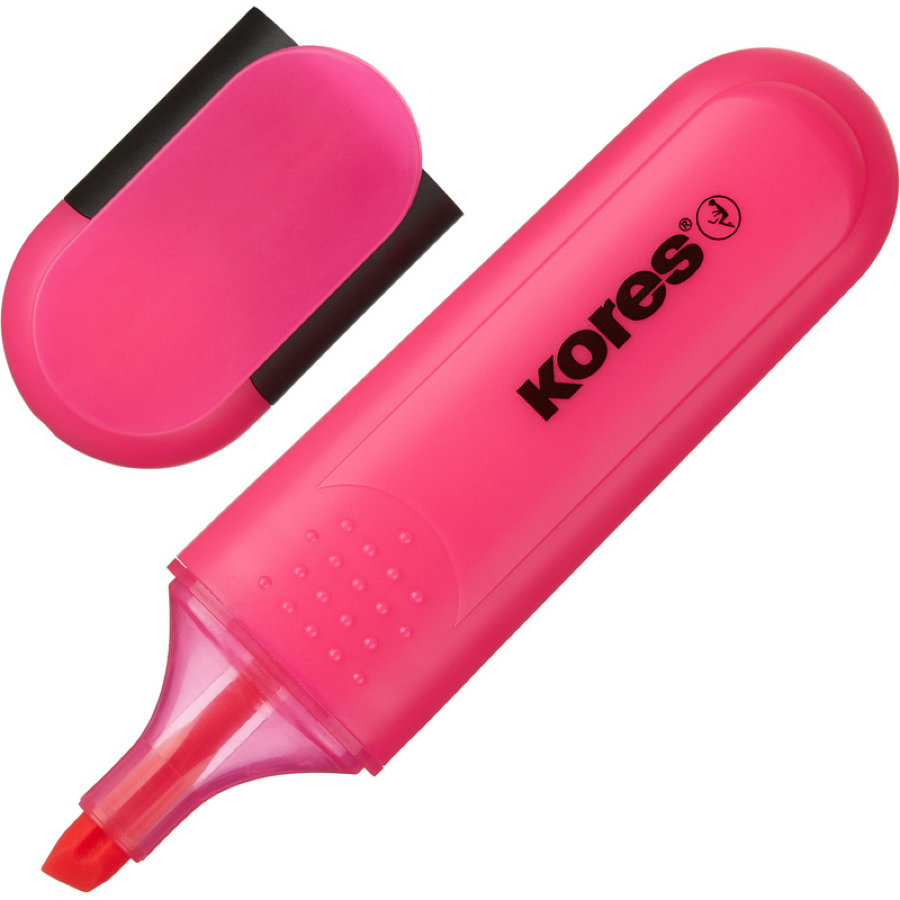 Набор текстовыделителей Kores BRIGHT LINER PLUS, скош након, 1-5 мм, 6цв 