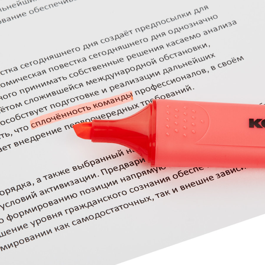 Набор текстовыделителей Kores BRIGHT LINER PLUS, скош након, 1-5 мм, 6цв 