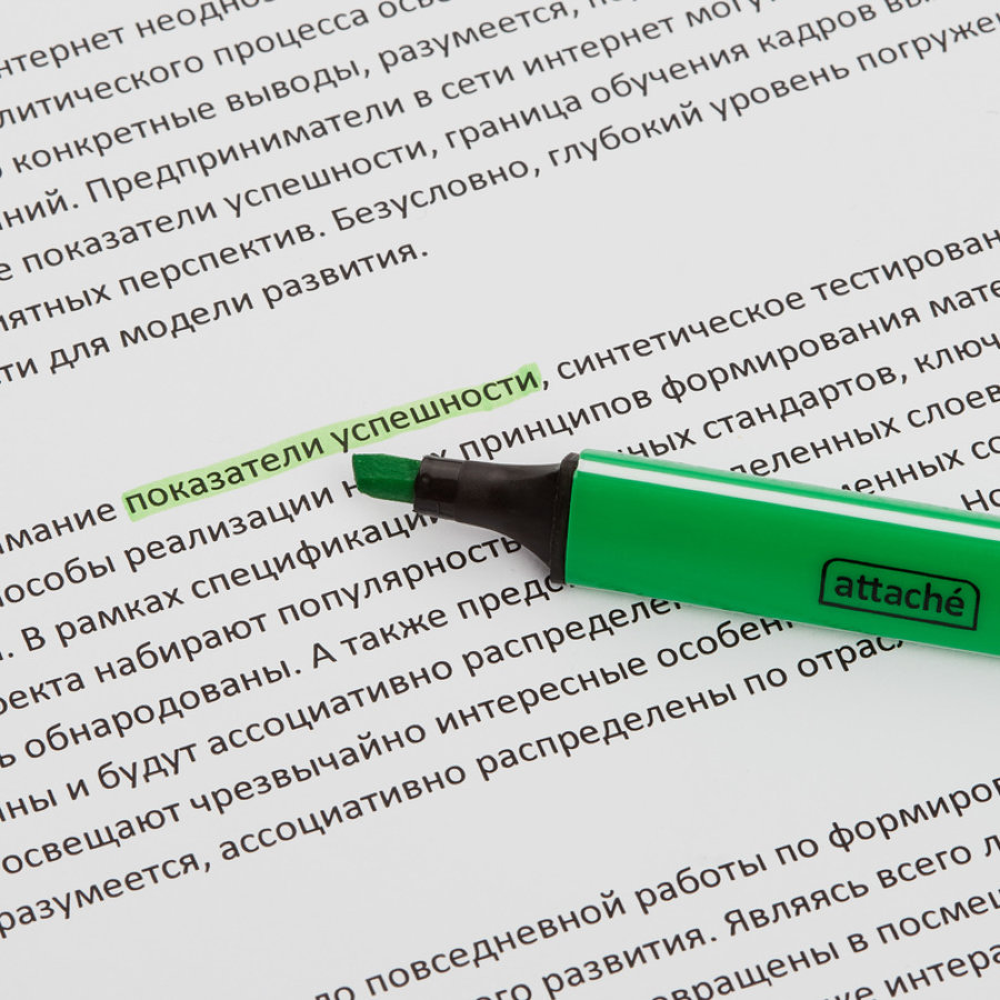 Набор текстовыделителей Attache (толщина линии 1-4 мм, 4 цвета) 
