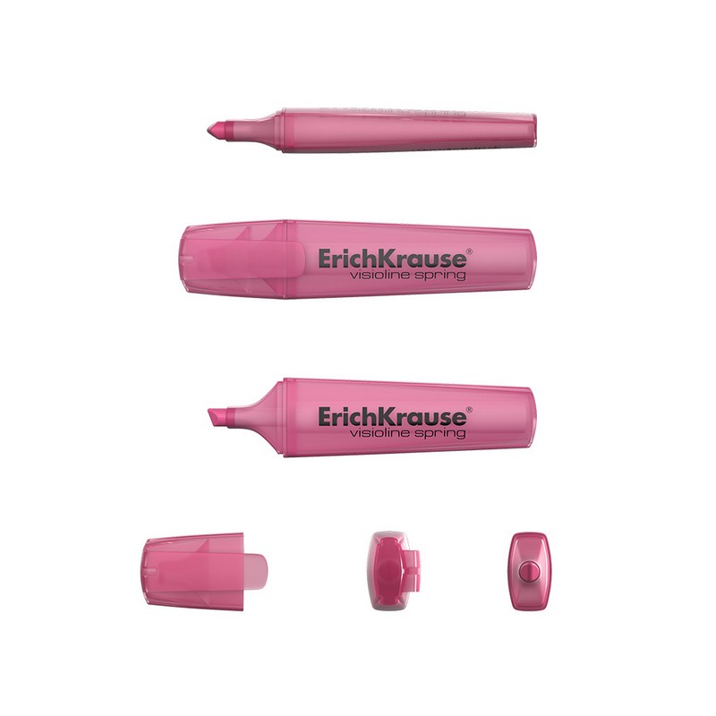 Текстовыделитель ErichKrause Visioline V-12 Spring, цвет чернил розовый 