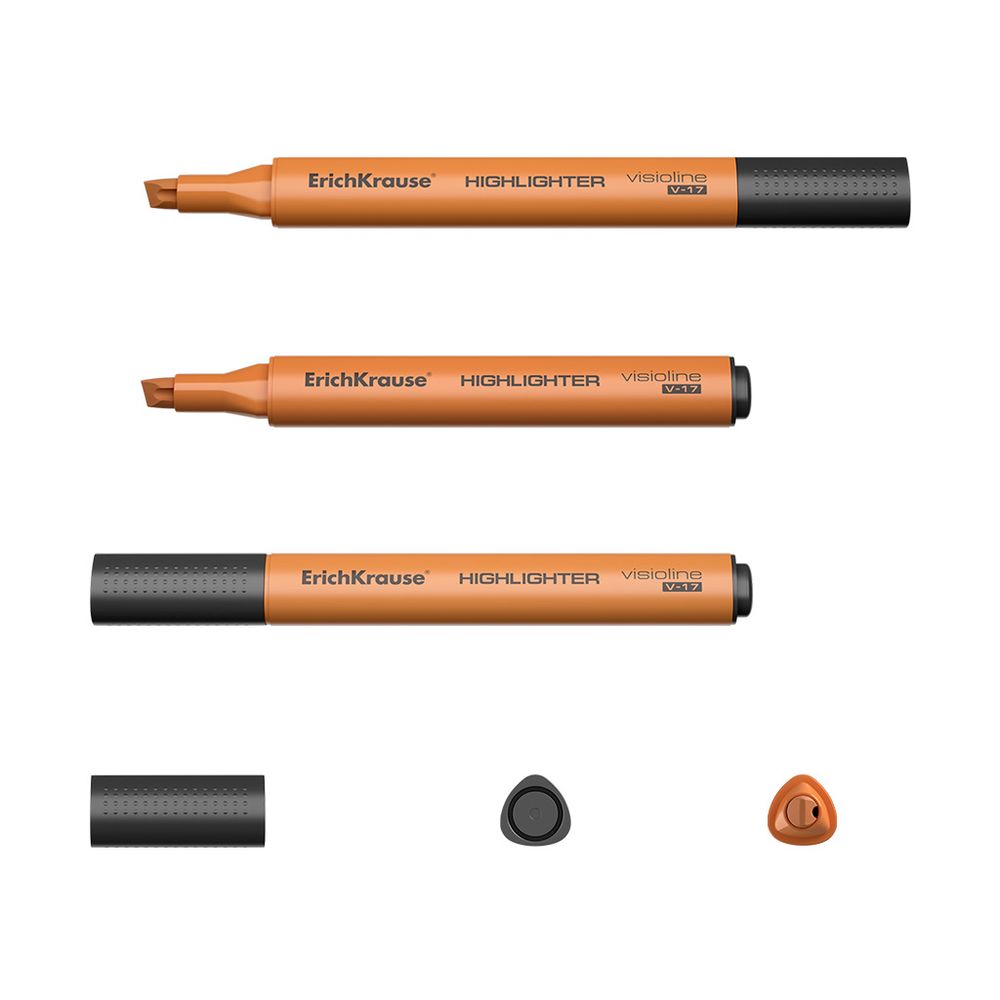 Текстмаркер ErichKrause Visioline V-17, цвет чернил оранжевый