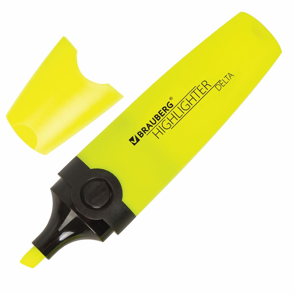 Набор текстовыделителей 12 ЦВЕТОВ на подставке, BRAUBERG "DELTA", линия 1-5 мм