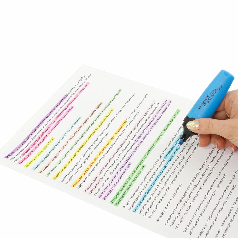 Набор текстовыделителей 12 ЦВЕТОВ на подставке, BRAUBERG "DELTA", линия 1-5 мм