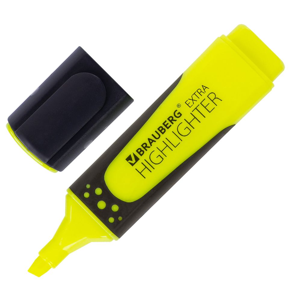 Набор текстовыделителей 12 ЦВЕТОВ на подставке, BRAUBERG "EXTRA", прорезиненный корпус, линия 1-5 мм