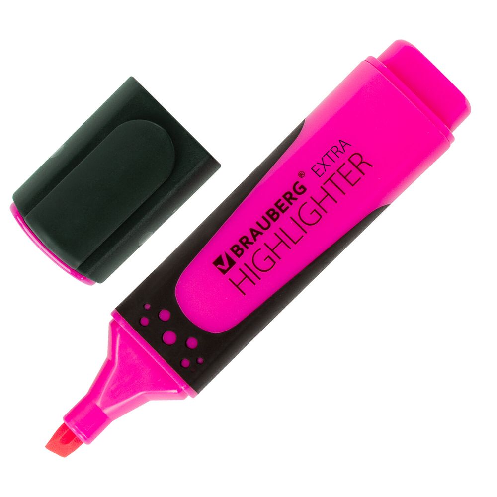 Набор текстовыделителей 12 ЦВЕТОВ на подставке, BRAUBERG "EXTRA", прорезиненный корпус, линия 1-5 мм