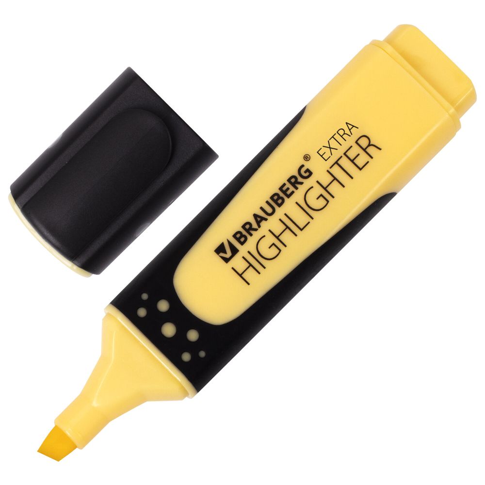 Набор текстовыделителей 12 ЦВЕТОВ на подставке, BRAUBERG "EXTRA", прорезиненный корпус, линия 1-5 мм