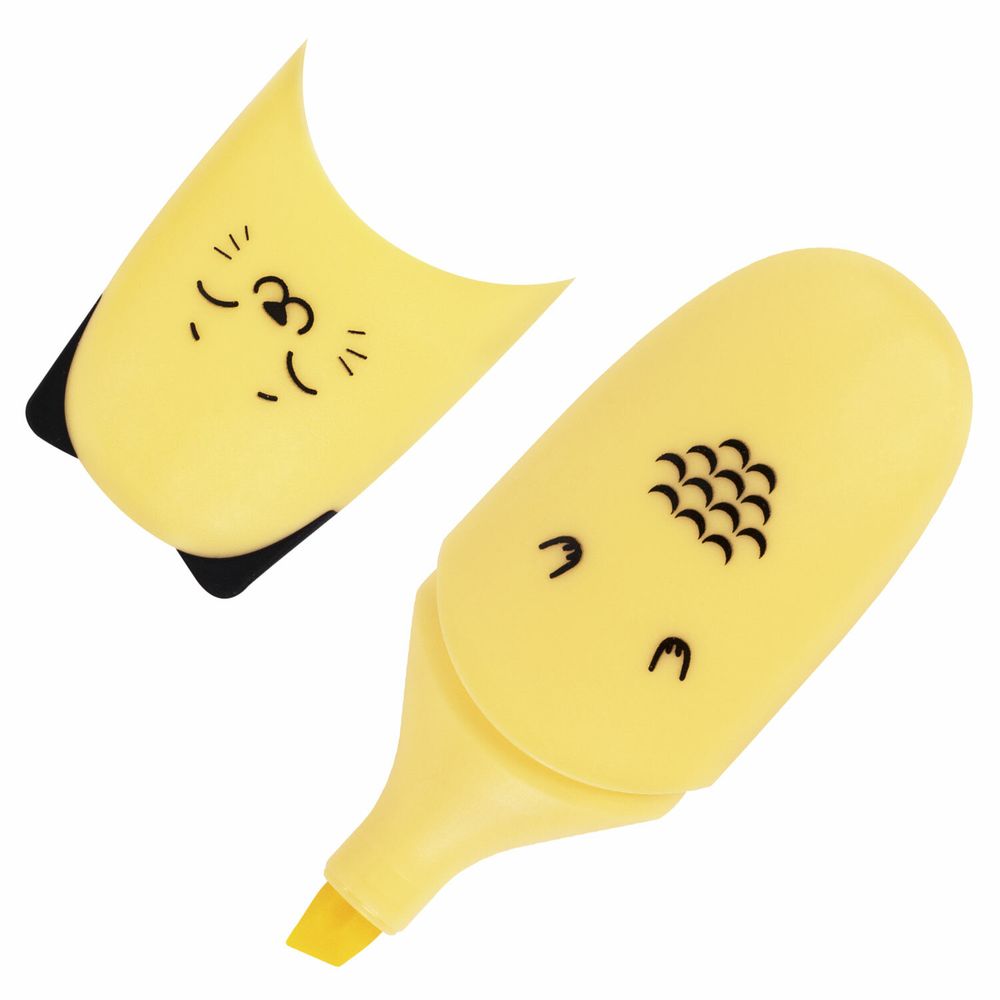 Набор текстовыделителей мини 12 ЦВЕТОВ BRAUBERG KIDS "CUTE CATS", линия 1-5 мм