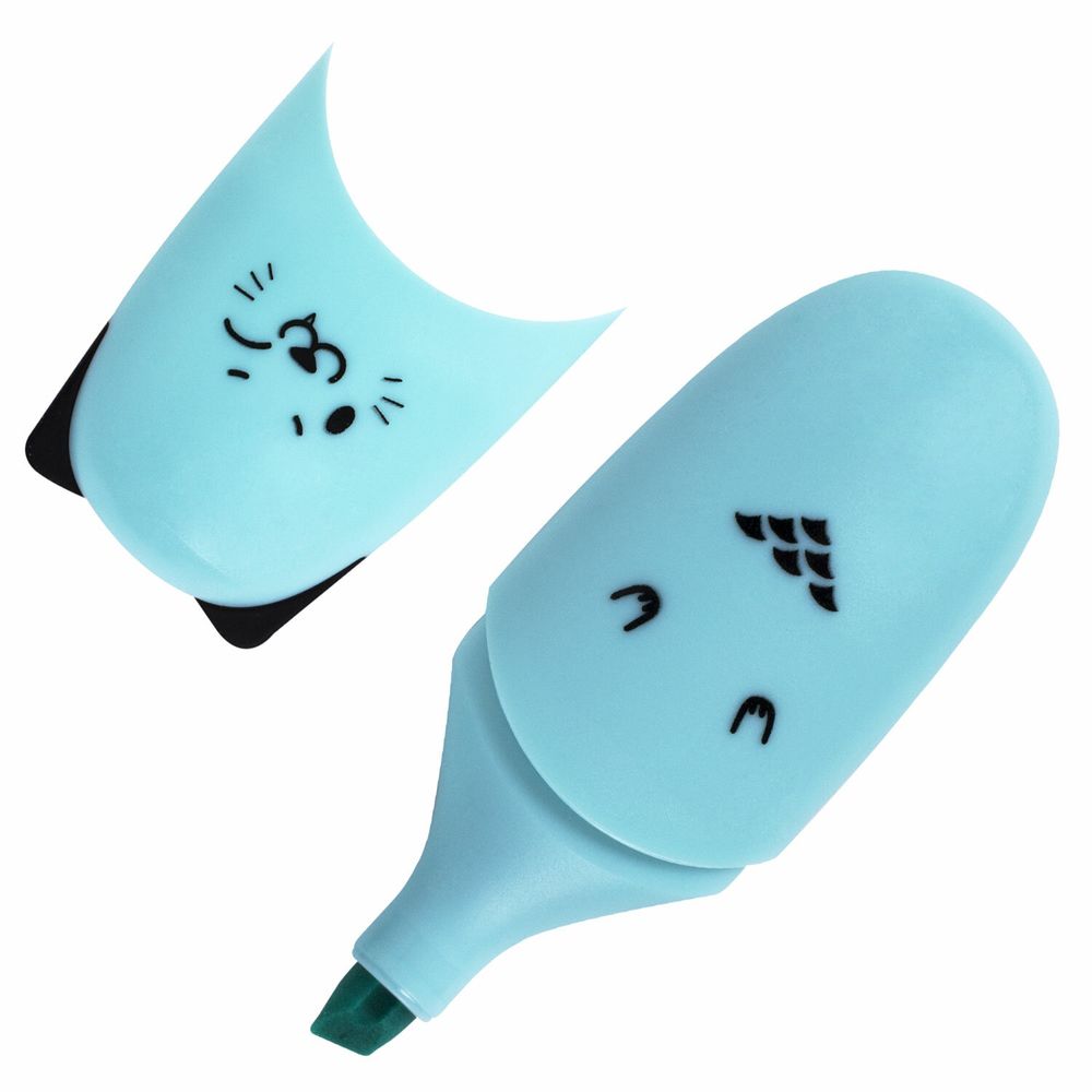 Набор текстовыделителей мини 12 ЦВЕТОВ BRAUBERG KIDS "CUTE CATS", линия 1-5 мм