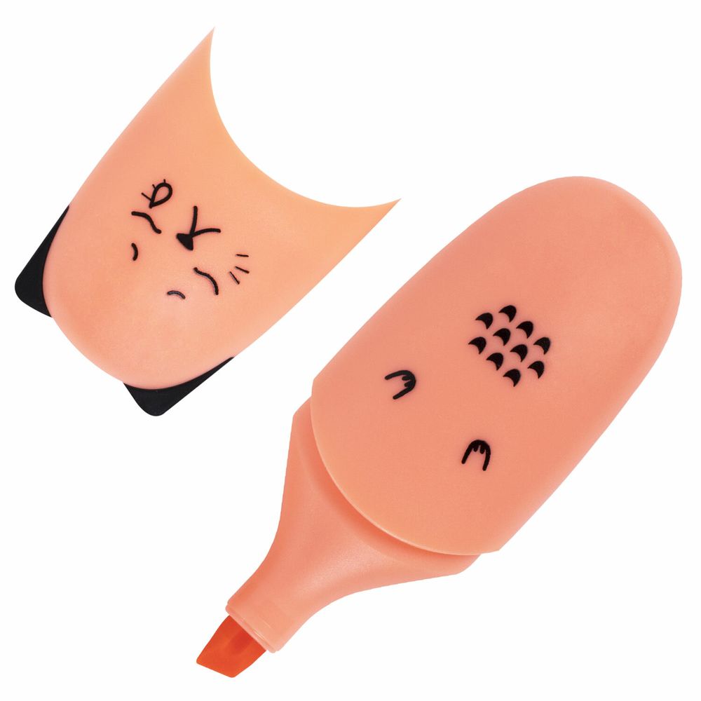 Набор текстовыделителей мини 12 ЦВЕТОВ BRAUBERG KIDS "CUTE CATS", линия 1-5 мм