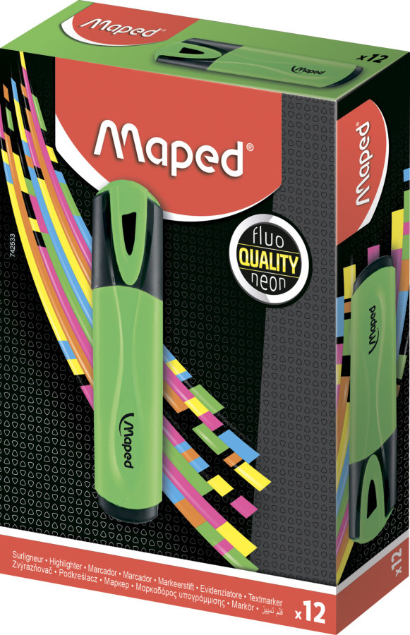 Маркер-выделитель Maped Fluo Peps Classic, зеленый