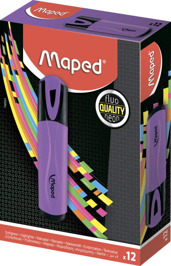 Текстовыделитель MAPED FLUO PEP'S CLASSIC, 1-5мм, фиолетовый