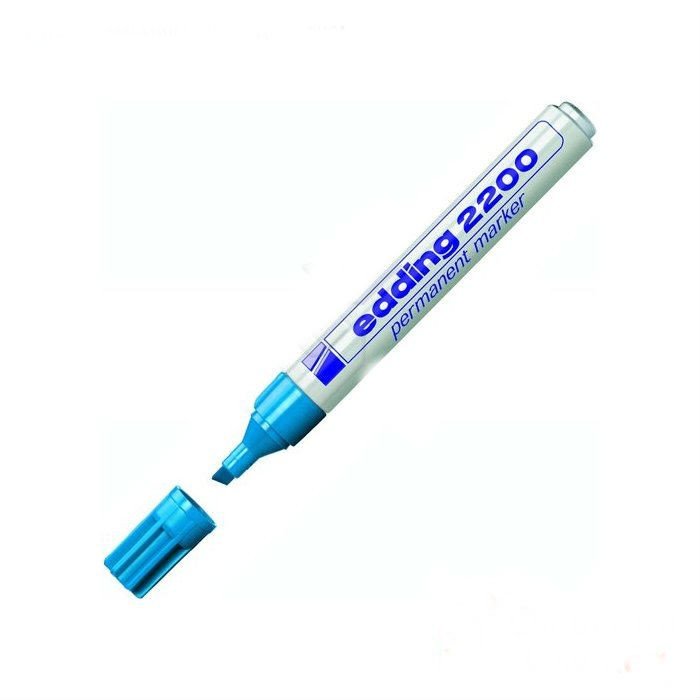 Маркер перманентный EDDING 2200/010, 1-5мм, заправляемый, голубой