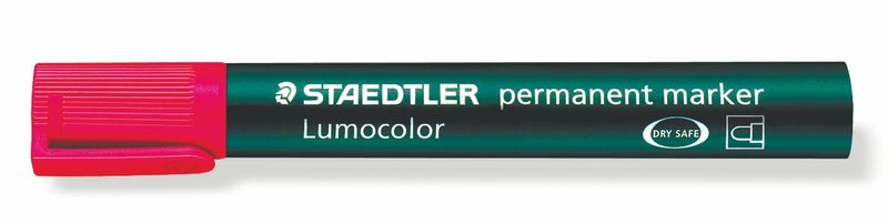 Маркер перманентный Staedtler Lumocolor, круглый, 2 мм, красный