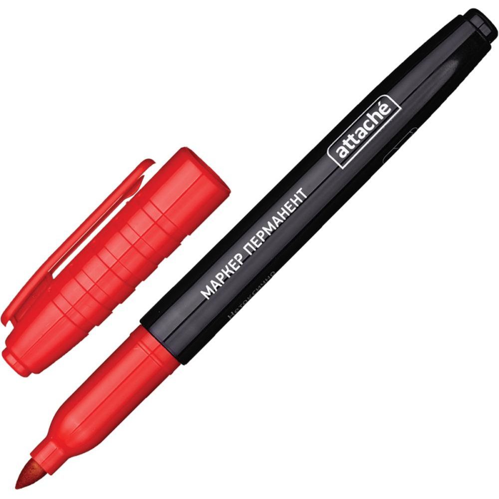 Маркер перманент Attache красный 1,5-3мм.
3 155799