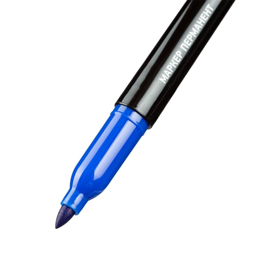 Маркер перманент Attache, 1,5-3мм, синий