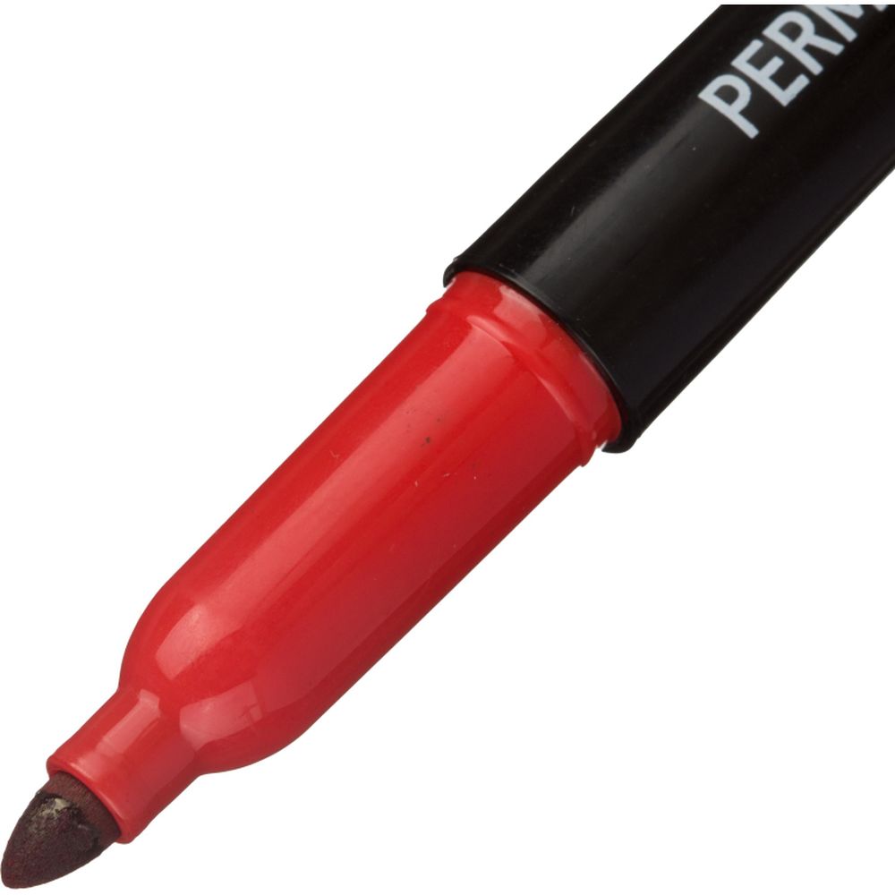 Маркер перманент CC1118, 3-5мм, круглый, красный