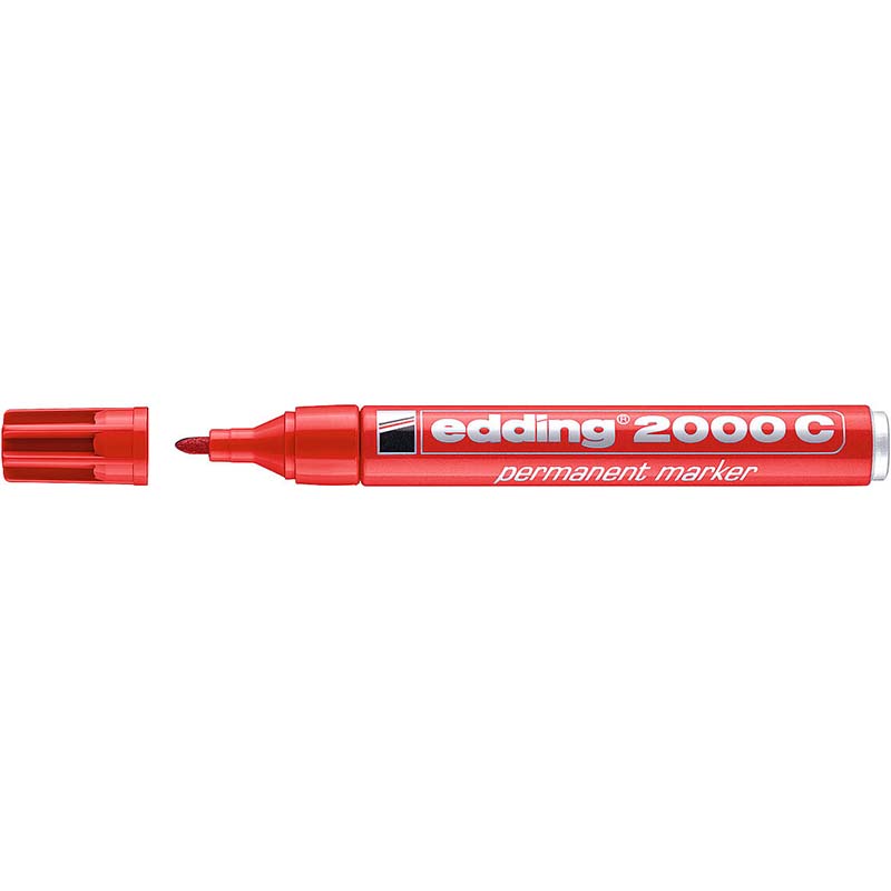 Маркер перманент Edding 2000C/002, 1,5-3мм, заправляемый, красный