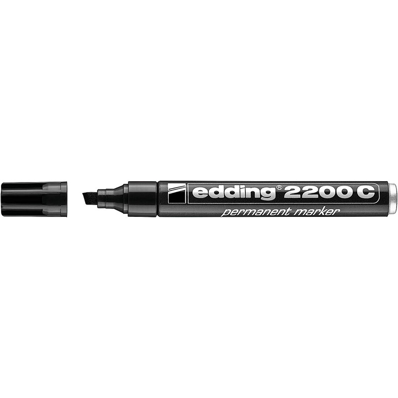 Маркер перманент Edding 2200C/001, 1-5мм, заправляемый, черный