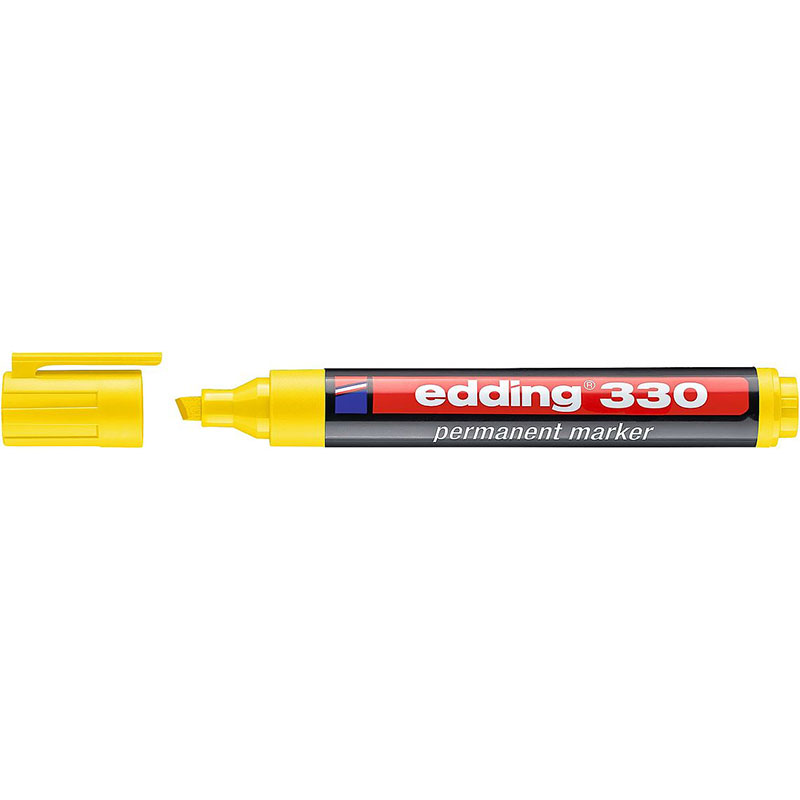 Маркер перманент Edding 330/005, 1-5мм, желтый