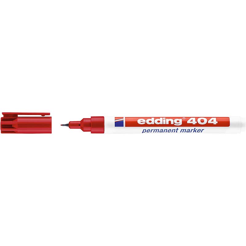 Маркер перманент Edding 404/002, 0,75мм, красный