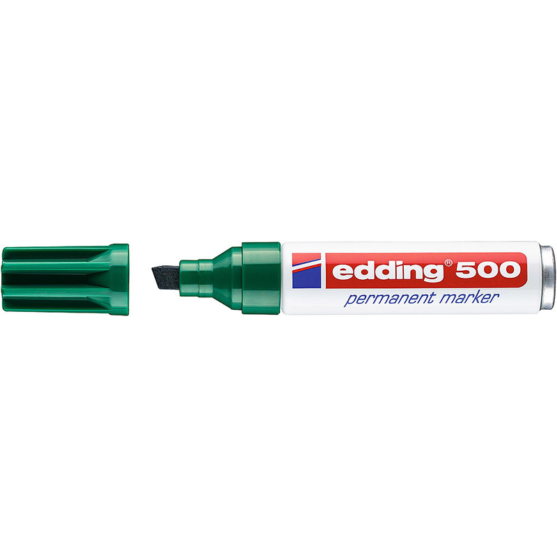 Маркер перманент Edding 500/004, 2-7мм, зеленый
