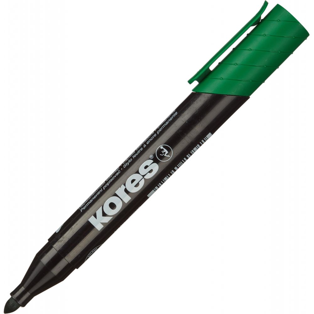 Маркер перманент Kores 1,5-3мм, круглый, зеленый