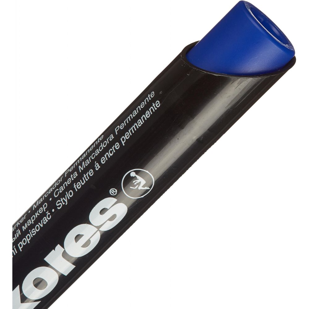 Маркер перманент Kores 1,5-3мм, круглый, синий