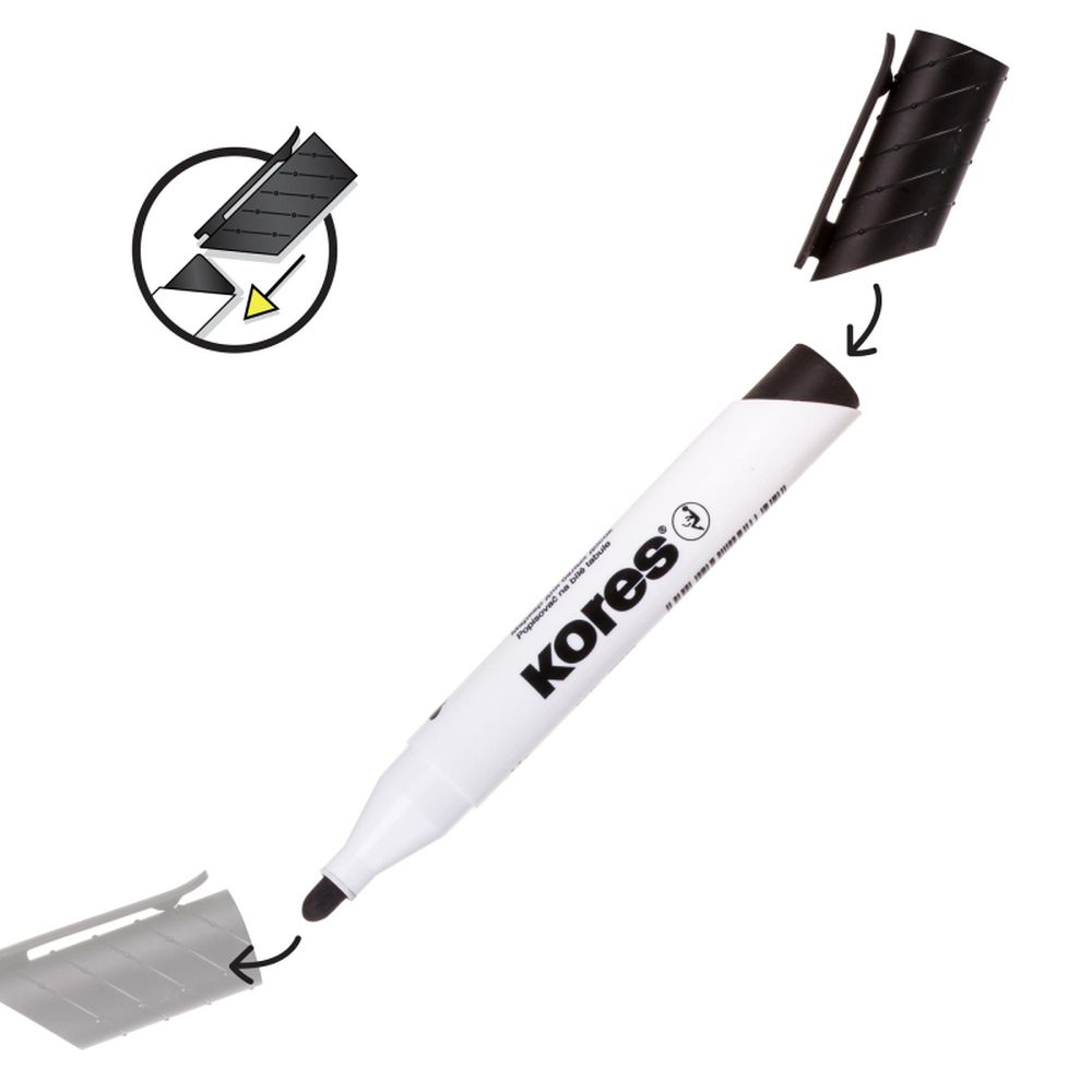 Маркер перманент Kores 1мм, красный